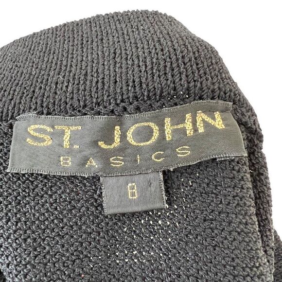 St. John Basics Vintage Santana Knit Back Slit Skirt Size 8 - Picture 6 of 9